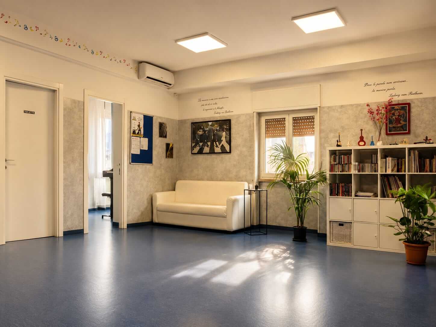 Un ambiente moderno e climatizzato al centro musicale tor vergata.
